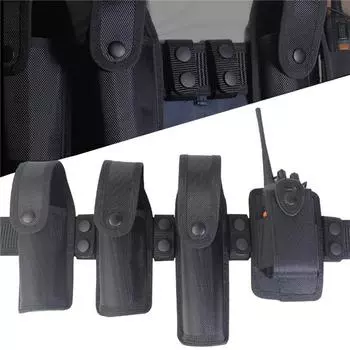 4 шт. тактическая пряжка для ремня, прочный ремень, портативный ремень, военный ремень, аксессуары для снаряжения для спорта на открытом воздухе -- чёрный