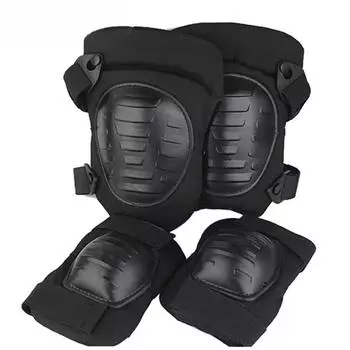 4 шт. тактический наколенник, комплект налокотников, страйкбольные наколенники, защитные накладки на локти, боевые, пейнтбольные, для катания на коньках, для занятий спортом на открытом воздухе, защитное снаряжение