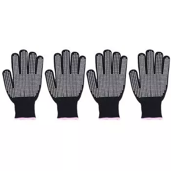 4 шт. термостойкие перчатки, высокотемпературные стойкие рукавицы против ожогов с силиконовыми выступами, белые