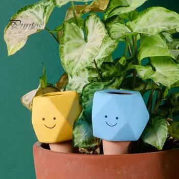 4 шт. терракотовые поливочные шипы многогранные самополивные колышки вставка для кашпо медленное высвобождение поливочной лампы для уличных комнатных растений 4pcs