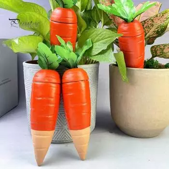 4 шт. терракотовые шипы для полива моркови, колышки для самостоятельного полива, медленное высвобождение воды, поливка для уличных растений, горшечных растений 4pcs