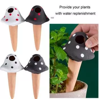 4 шт. Терракотовые шипы для полива в горошек, грибы для отпуска, самополивающиеся кашпо, шипы для медленного высвобождения