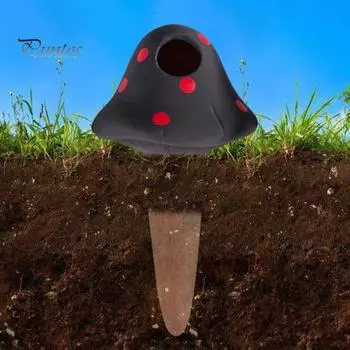 4 шт. Терракотовые шипы для полива в горошек, грибы для отпуска, самополивающиеся кашпо, шипы, автоматический поливочный аппарат с медленным высвобождением для комнатных и уличных растений 4pcs