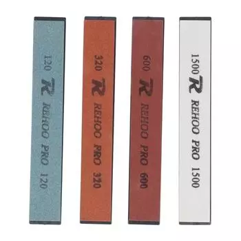 4 шт. Точильный камень для ножей с фиксированным углом, набор для заточки ножей, зернистость 120 320 600 1500, вода