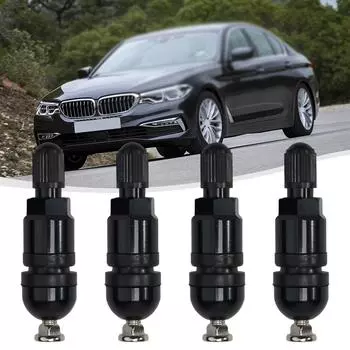 4 шт. TPMS датчик давления в шинах клапанный ремкомплект для BMW 5 серии черный автомобильный датчик давления в шинах резиновый клапанный стержень CHINA