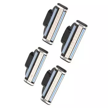 4 шт., трехслойное ручное лезвие для бритвы, сменное лезвие, сменная головка, мужской нож для бороды, бритвенный инструмент для бритья