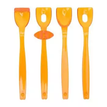 4 шт. Тренажер для восстановления мышц губ и языка, реабилитационный тренажер для мышц рта и полости рта, оранжевый Orange