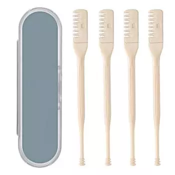 4 шт. Триммер для волос в носу 2-в-1 из нержавеющей стали, портативная машинка для стрижки волос в носу, двусторонний триммер для носа, инструмент для удаления для путешествий 1 Set