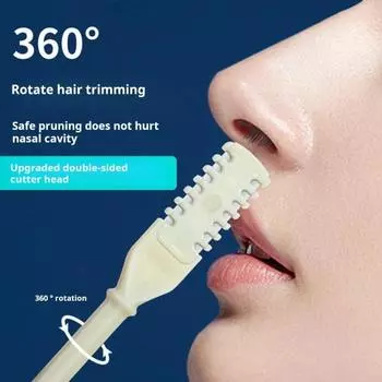 4 шт., триммер для волос в носу, двухсторонние лезвия, инструмент для удаления волос в ноздрях, вращающаяся машинка для стрижки волос в носу для мужчин и женщин, ручная машинка для стрижки волос в носу