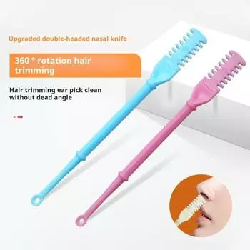 4 шт., триммер для волос в носу, двухсторонние лезвия, инструмент для удаления волос в ноздрях, вращающаяся машинка для стрижки волос в носу для мужчин и женщин, ручная машинка для стрижки волос в носу 4pcs чёрный