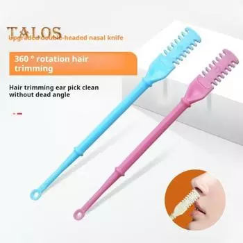 4 шт., триммер для волос в носу, двухсторонние лезвия, инструмент для удаления волос в ноздрях, вращающаяся машинка для стрижки волос в носу для мужчин и женщин, ручная машинка для стрижки волос в носу 4pcs небесно-голубой
