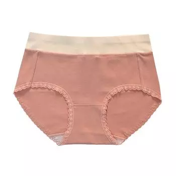 4 шт. трусы, антибактериальные женские хлопковые трусы со средней талией, кружевные края, бесследные треугольные брюки, подарочная коробка XL