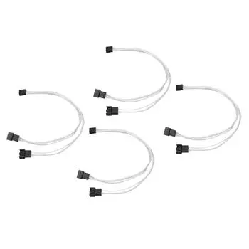 4 шт. удлинительный кабель для PWM-вентилятора, 4-контактный посеребренный медный провод, удлинительный кабель для ПК-вентилятора для охлаждения ПК