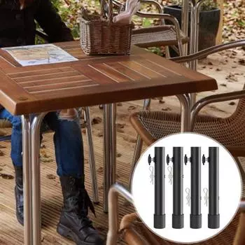 4 шт. удлинитель высоты стола с усиленными болтами. Простая установка. Прочные регулируемые нержавеющие складные столы. Удлинитель прямых/изогнутых ножек. S