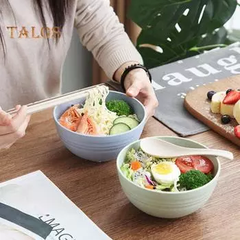 4 шт., удобные небьющиеся миски для круп, легко чистящиеся штабелируемые миски для риса для домашней кухни разноцветный
