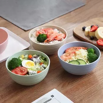 4 шт., удобные небьющиеся миски для круп, легко чистящиеся штабелируемые миски для риса для домашней кухни