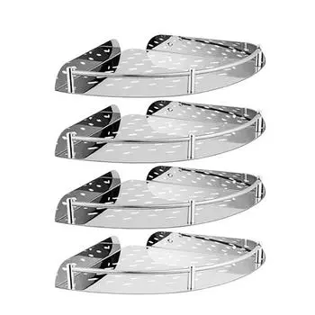 4 шт. Угловая полка для душа из нержавеющей стали, прочная несущая конструкция, экономящая пространство, настенная для ванной комнаты