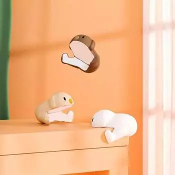 4 шт., угловая защита для мебели для щенков, защита от столкновений, защита от детей, мягкий силиконовый самоклеящийся стол, прямоугольные острые края белый