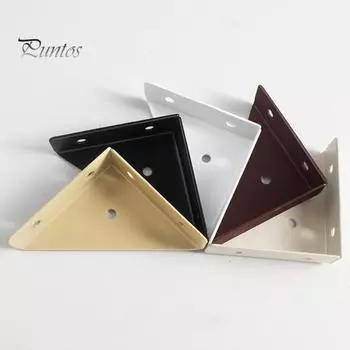 4 шт. угловые соединители со складками под углом 90 градусов, нержавеющие, устойчивые к коррозии угловые скобы с угловыми скобами, крепежные детали Large кофейный