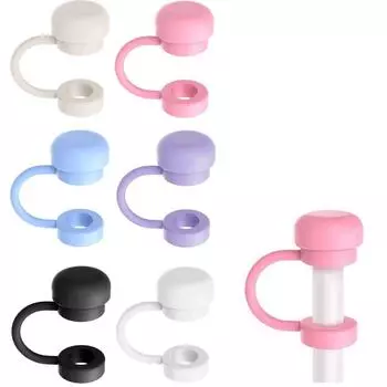 4 шт., украшение для соломинок, насадки для соломинок, чехлы для соломинок, крышка для многоразовых соломинок, долговечная защита для соломинок One Size