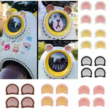 4 шт. украшения для мотоциклетного шлема медвежьи уши наклейки для электрического шлема велосипеда декор милые разноцветные аксессуары для мотоциклетных шлемов One Size