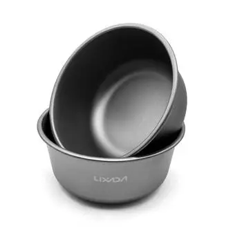 4 шт., уличная миска для пикника Pure Ti, портативная посуда для кемпинга, путешествий, противоожоговая миска для лапши быстрого приготовления 2pcs