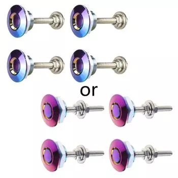 4 шт. универсальная алюминиевая кнопка-заготовка для быстрого снятия переднего бампера капота автомобиля фиксатор капота двигателя зажим корпуса чёрный