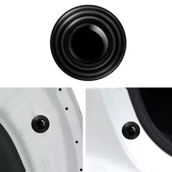 4 шт. универсальная автомобильная дверная бесшумная прокладка силиконовая амортизирующая прокладка подушка звукоизоляционные буферные прокладки чёрный