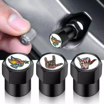 4 шт. универсальная наклейка, крышка автомобильного клапана, аксессуары, автомобильный колесный клапан, стержень шины, воздушная крышка для ЛЮБВИ и мира, голубь, форма свободы, Стайлинг автомобиля