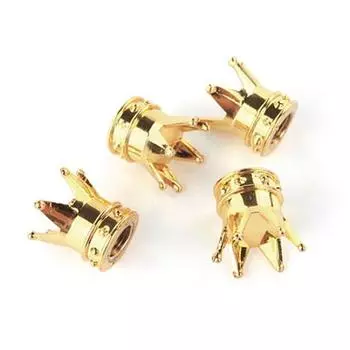 4 шт. универсальная золотая корона для автомобиля, грузовика, велосипеда, шины, колпачки для штока воздушного клапана, колесные диски