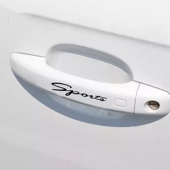 4 шт. универсальные автомобильные ручки SPORT защита от царапин виниловые наклейки дверные ручки автомобиля наклейки на чашу автомобильные наружные аксессуары чёрный