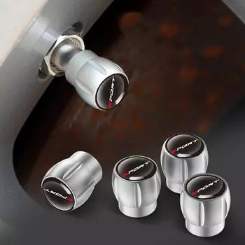 4 шт. универсальные автомобильные спортивные алюминиевые колпачки для вентилей шин, крышка штока обода автомобиля, пылезащитные чехлы для колес, аксессуары для внешнего стайлинга автомобиля темно серый