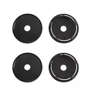 4 шт. универсальные черные колпачки для колес автомобиля, центральные ступичные колпачки, аксессуары для колесных дисков, пылезащитные чехлы чёрный