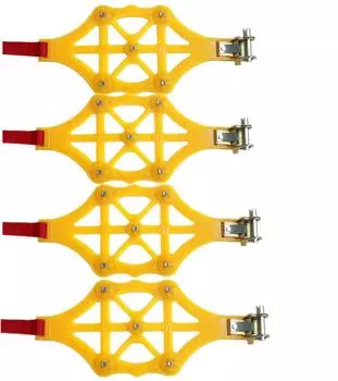 4 шт. Универсальные гвозди из марганцевой стали с говяжьими сухожилиями, утолщенные ТПУ аварийные цепи для шин, цепи противоскольжения, ремень для автомобиля