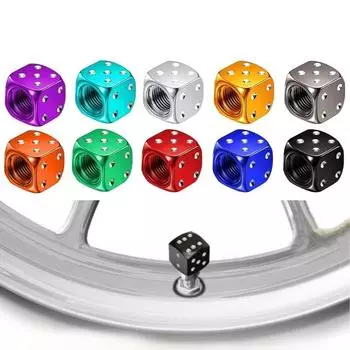 4 шт. универсальные игральные кости короны для автомобильных колес, колпачки для вентилей шин, чехлы для обода шины, водонепроницаемые, для автомобилей, мотоциклов, аксессуары для украшений