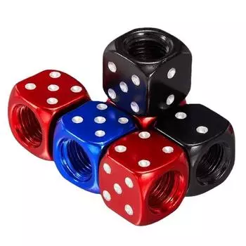 4 шт. универсальные игральные кости короны для автомобильных колес, колпачки для вентилей шин, чехлы для обода шины, водонепроницаемые, для автомобилей, мотоциклов, аксессуары для украшений