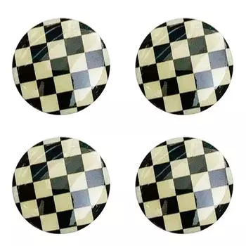 4 шт. Универсальные колпаки на ступицу колеса автомобиля, черная и белая сетка