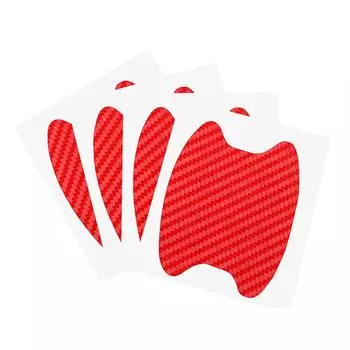 4 шт. универсальные наклейки из углеродного волокна на автомобильные дверные ручки, наклейки на ручки автомобиля против царапин