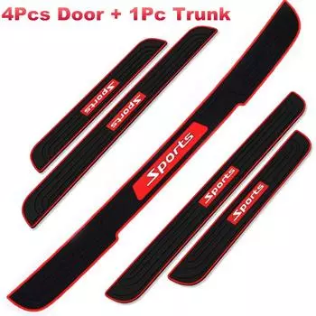 4 шт. Универсальные резиновые накладки на пороги дверей автомобиля, защитные панели, накладки на ступеньки, защита углов бампера