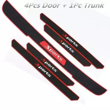 4 шт. Универсальные резиновые накладки на пороги дверей автомобиля, защитные панели, накладки на ступеньки, защита углов бампера