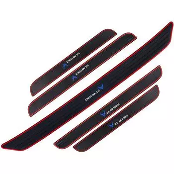 4 шт. Универсальные резиновые накладки на пороги дверей автомобиля в стиле ВВС США, защитные панели, накладки на ступеньки, защита углов бампера