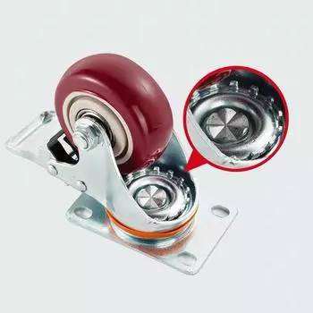 4 шт. универсальные роликовые колеса тяжелые поворотные на 360° бесшумные тормозные колеса роликовые мебельные износостойкие платформы тележки бытовой транспорт 4 inch