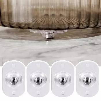 4 шт., универсальные самоклеящиеся мебельные ролики, гладкие, бесшумные поворотные ролики для коробочного шкафа 4pcs