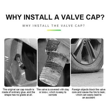 4 шт. универсальные светящиеся колпачки для клапанов шин для автомобилей, мотоциклов, велосипедов