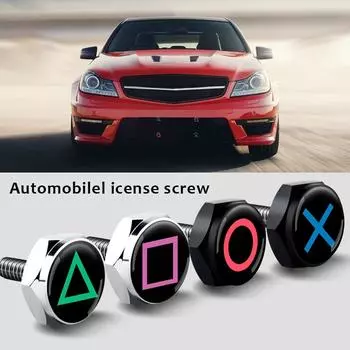 4 шт., универсальные винты «сделай сам», болты для номерного знака, автомобильный номерной знак, аксессуары для мотоциклов для игры, дизайн ручки, декор для внедорожника, подарок чёрный