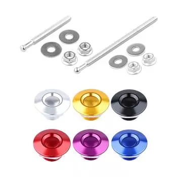 4 шт. универсальных штифтов для замка капота, кнопка блокировки, заготовка, штифты для замка капота, комплект зажимов для автомобиля, быстросъемные штифты из углеродного волокна, замки капота красный