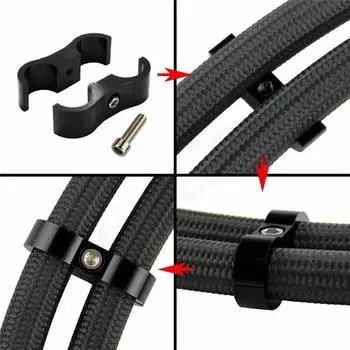 4 шт. Универсальный алюминиевый AN4 AN6 AN8 AN10 заготовка масло топливо вода шланг трубка сепаратор разделитель зажим линия сепаратор комплект