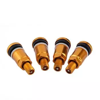 4 шт. Универсальный чехол для бескамерной шины для колес мотоцикла и автомобиля, колпачок для штока клапана шины, шток воздушного клапана из алюминиевого сплава