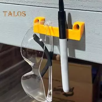 4 шт. Универсальный держатель для инструментов с зажимом и винтами, прочная многофункциональная рулетка, маркер для очков, дома, гаража, вешалка для инструментов, стойка для хранения чёрный