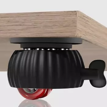 4 шт. Универсальный мягкий резиновый поворотный роликовый ролик, прочное универсальное колесо 360° с предохранительным тормозом, мебельный ролик для дома